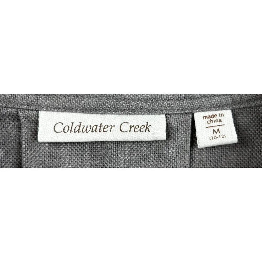 Coldwater Double-Breasted Jacket M(10-12) Cropped Safari Trench Style 100% Linen